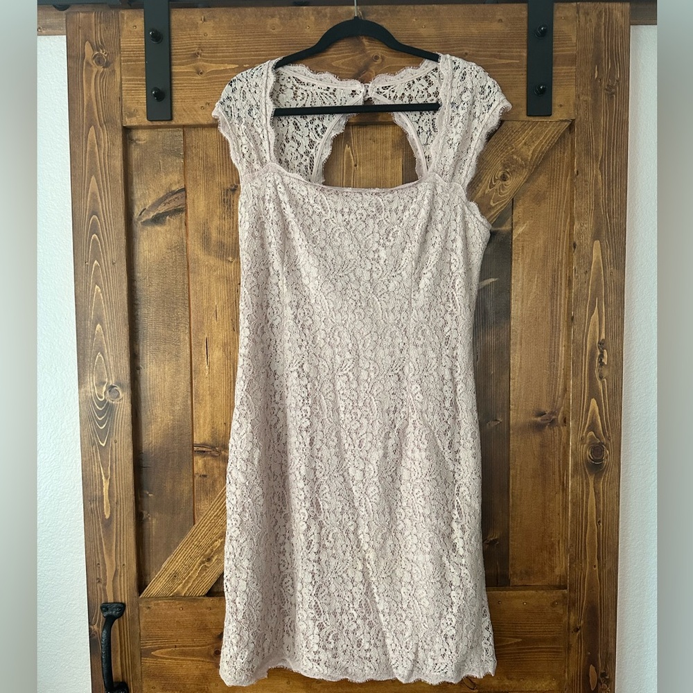 Adrianna Pappel Blush Lace Dress